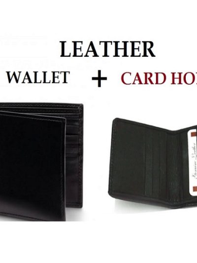leather wallet + card holder