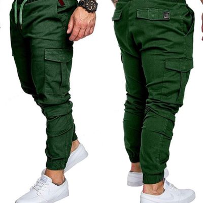 6 Pocket Green Cotton Cargo Trouser for Men’s