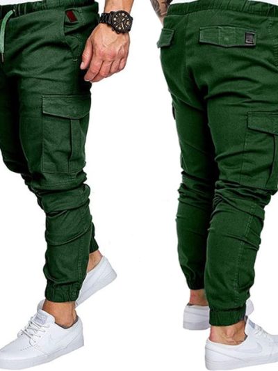 6 Pocket Green Cotton Cargo Trouser for Men’s