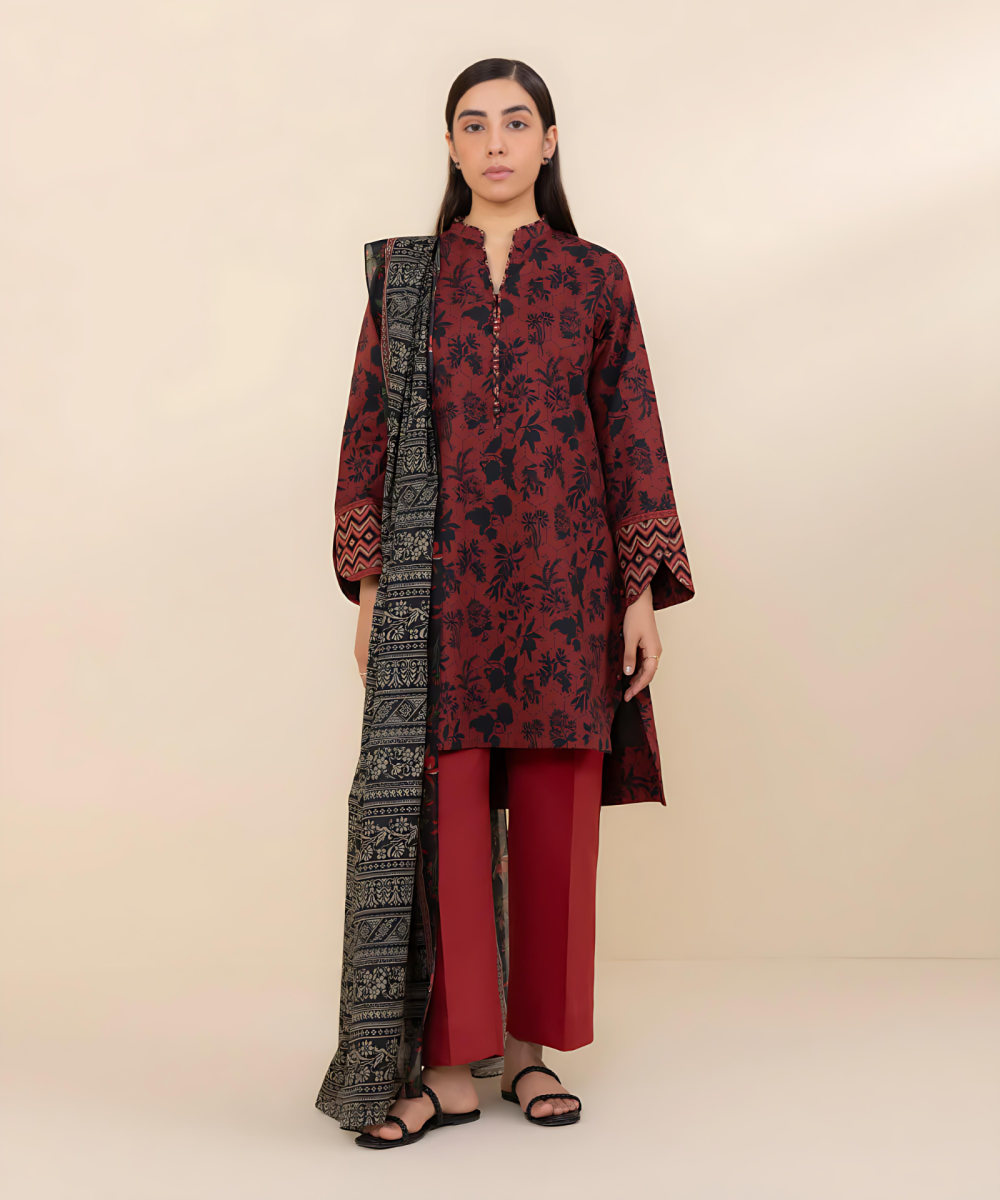 Digital-Lawn-Printed-Dress-With-Swiss-Zari-Sequence-Dupatta-Lawn-Trouser-Unstitched-ST108