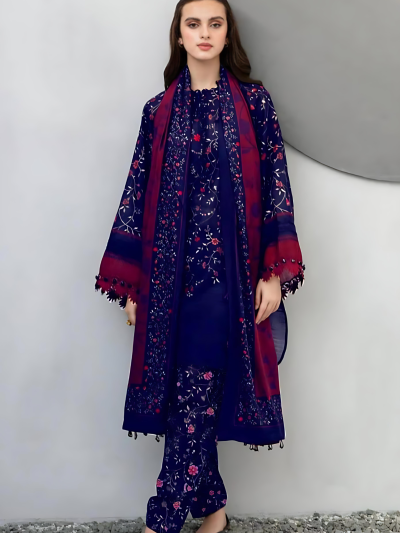 Digital Printed Lawn Dress With Printed Lawn Dupatta & Digital Printed Trouser (Unstitched) (ST110)