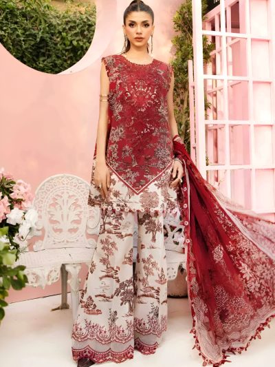 Original Digital Printed Lawn Dress With Printed Lawn Dupatta & Lawn Trouser (Unstitched) (ST137)