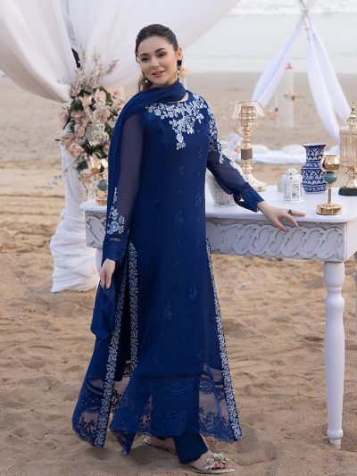 Heavy Embroidered Chiffon Dress With Embroidered Chiffon Dupatta (Unstitched) (ST148)