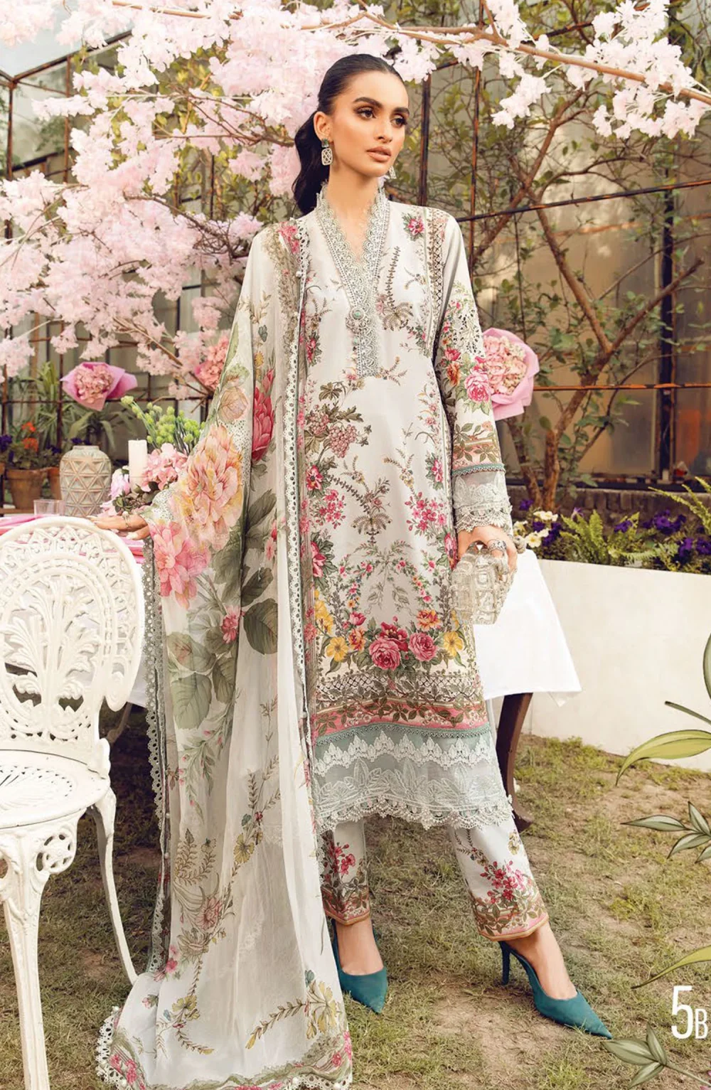Original Digital Printed Lawn Dress With Printed Lawn Dupatta & Lawn Trouser (Unstitched) (ST133)