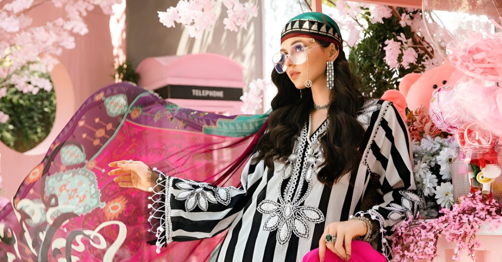 Original Digital Printed Lawn Dress With Printed Lawn Dupatta & Lawn Trouser (Unstitched) (ST135) - Image 2