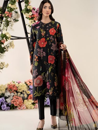 Original Digital Printed Lawn Dress With Printed Lawn Dupatta & Lawn Trouser (Unstitched)(ST136)