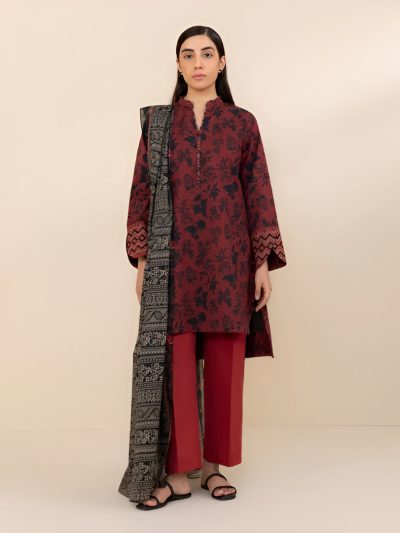Digital Lawn Printed Dress With Swiss Zari Sequence Dupatta Lawn Trouser (Unstitched) (ST171)