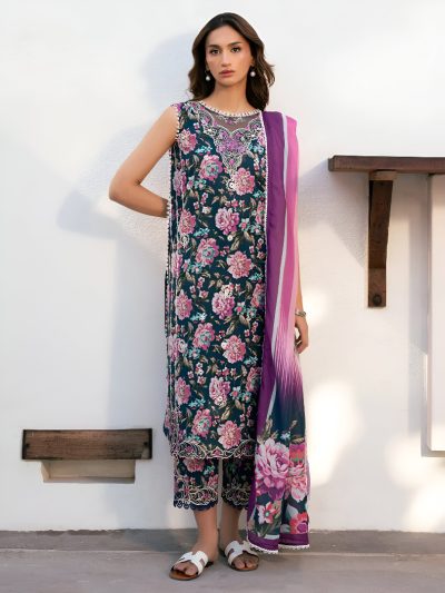 Banadora Printed Lawn Dress With Airjet Printed Lawn Dupatta (Unstitched) (ST168)