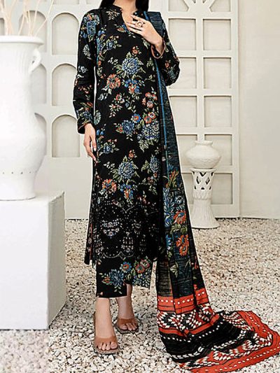 Premium Bana Dora Lawn Digital Printed Dress With Printed Lawn Dupatta (Unstitched) (ST245)