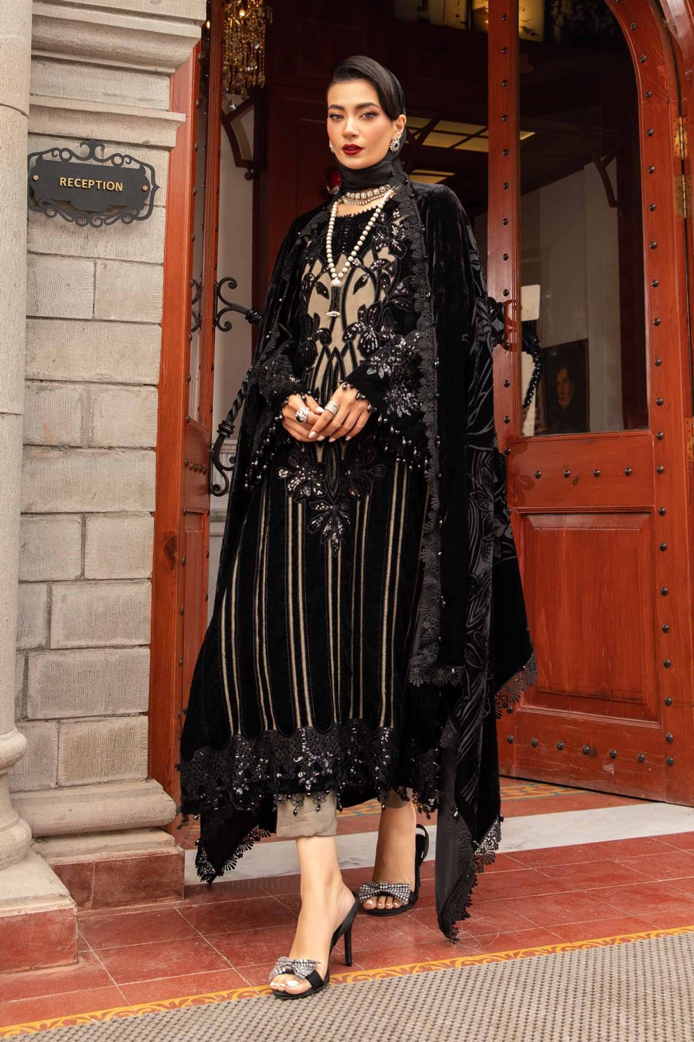 Heavy Embroidered Lawn Dress With Printed Chiffon Dupatta (Unstitched) (ST227) - Image 2