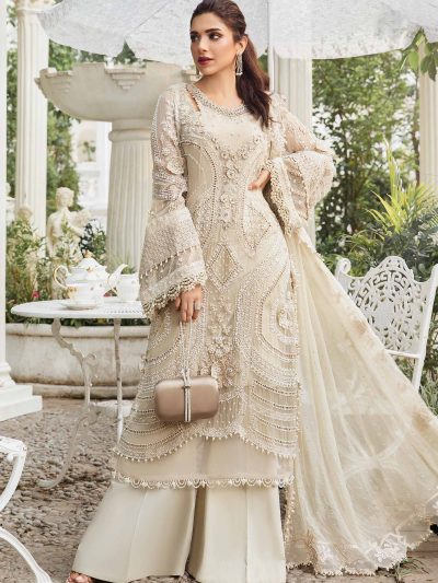 Heavy Chiffon Embroidered Dress With Embroidered Chiffon Dupatta (Unstitched) (ST269)