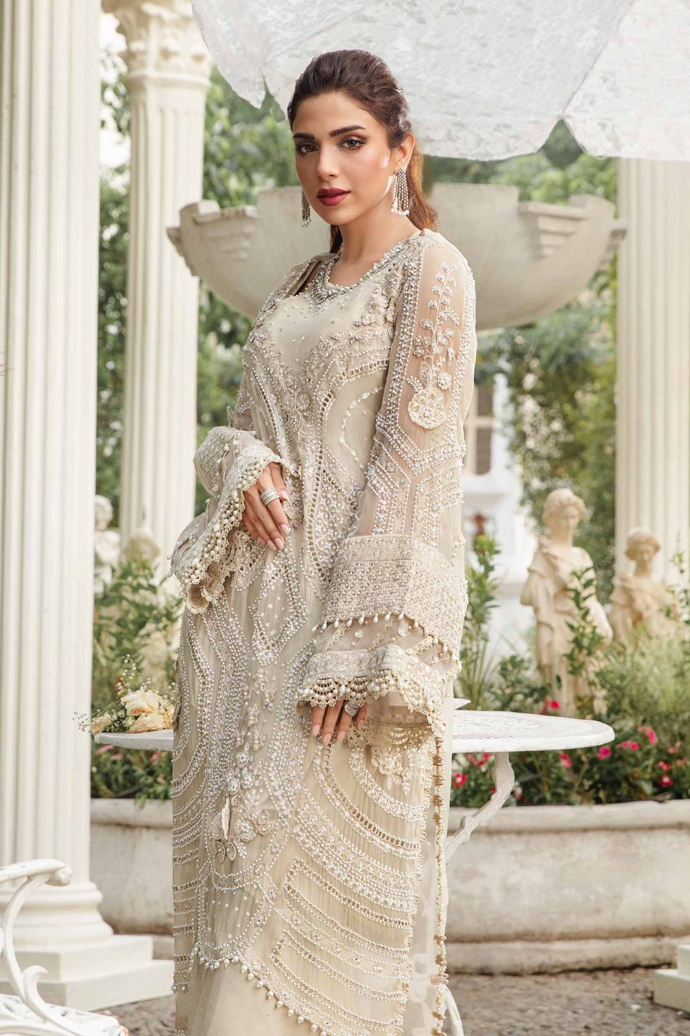 Heavy Chiffon Embroidered Dress With Embroidered Chiffon Dupatta (Unstitched) (ST269) - Image 2
