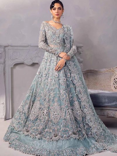 NET Bridal Maxi Dress in 12 Kali Style (Unstitched) (ST314)