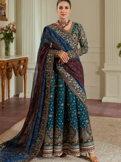 Chiffon Sequence Heavy Embroidered Dress With 4-Sided Embroidered Dupatta (Unstitched) (ST320)