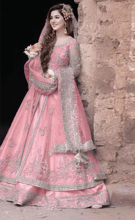 NET Sequence Embroidered Dress With 4 Sided Embroidered NET Dupatta (Unstitched) (ST319)