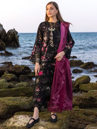 Digital Lawn Printed Embroidered Dress With Chiffon Printed Dupatta (Unstitched) (ST325)