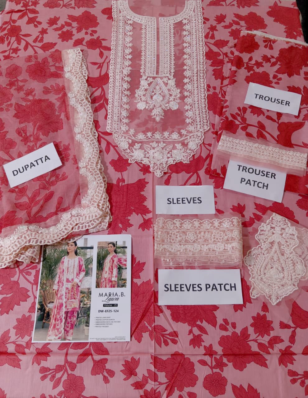 Digital Printed Lawn Embroidered Dress With Chiffon Printed Dupatta (Unstitched) (ST324) - Image 2