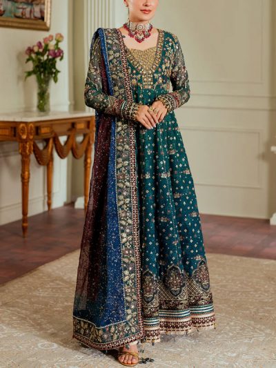 Chiffon Sequence Heavy Embroidered Dress With 4-Sided Embroidered Dupatta (Unstitched) (ST354)