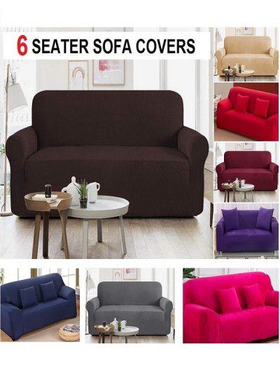 6 Seater Jersey Sofa Cover Sets Statndard Size (3+2+1 Seater)
