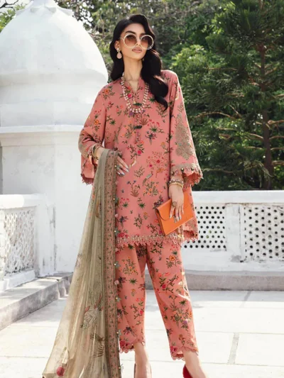 Luxurious Digital Lawn Collection Heavy Sequence Embroidery Bunches 4 Sided Embroidered Dupatta (ST405)