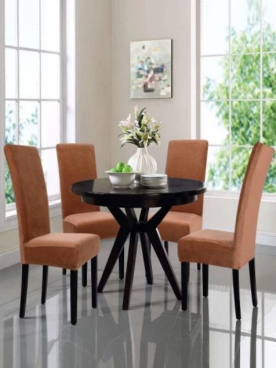 Pack of 4 - Dining Chair Stretchable Covers - Chocolate
