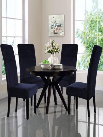 Pack of 8 – Dining Chair Stretchable Covers – Navy Blue