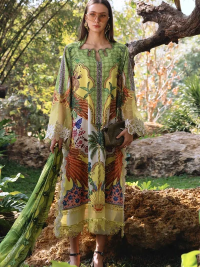 Maria.B MPrints Embroidered Lawn Unstitched 3Pc Suit (ST448)