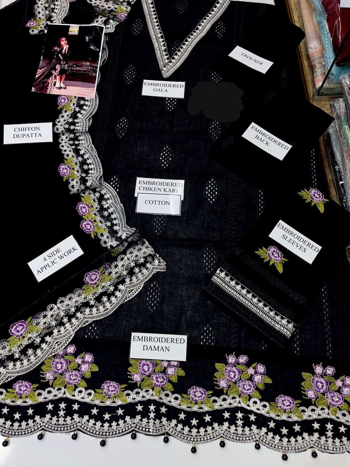 Heavy Embroidered Lawn Printed Dress With 4-Sided Chiffon Embroidered Dupatta (Unstitched) (ST440) - Image 3