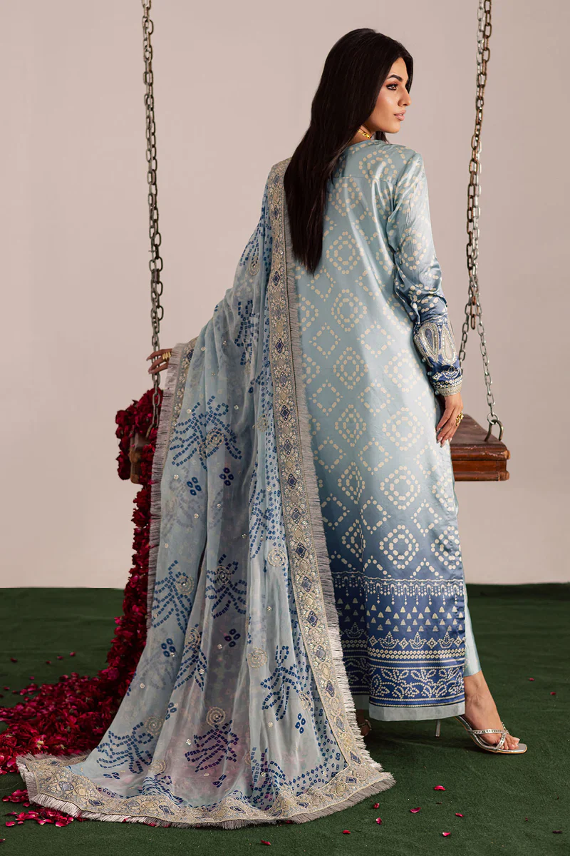 Heavy Embroidered Lawn Printed Dress With 4-Sided Chiffon Embroidered Dupatta (Unstitched) (ST441) - Image 2