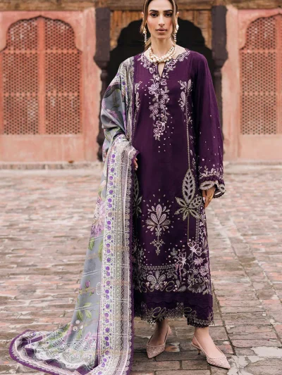 Lawn Headskip Heavy Embroidered Dress With Digital Printed Dupatta (Unstitched) (ST458)