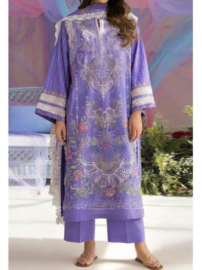 Lawn Headskip Heavy Embroidered Dress With Digital Printed Dupatta (Unstitched) (ST457)