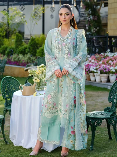 Boring Chicken Karri Lawn Embroidered Dress With Digital Printed Dupatta (Unstitched) (ST470)