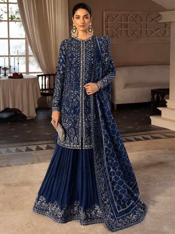SORAYA Organza Heavy Hand Work Embroidered Wedding Dress With Organza Heavy Embroidered Dupatta With Inner (Unstitched) (ST524)