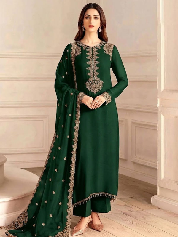 Elegant Chiffon Embroidered Dress with Dupatta – Unstitched Women’s Party Wear Suit (ST543)